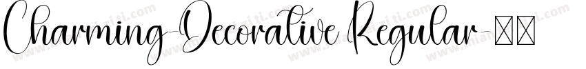 Charming-Decorative Regular字体转换